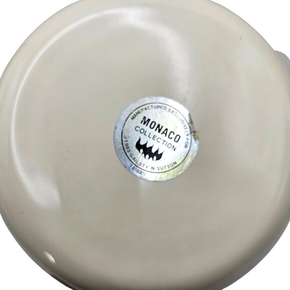 Vintage 1983 2 Qt Whistling Tea Kettle Porcelain Enamel Ivory W/Box Towle - Picture 10 of 16